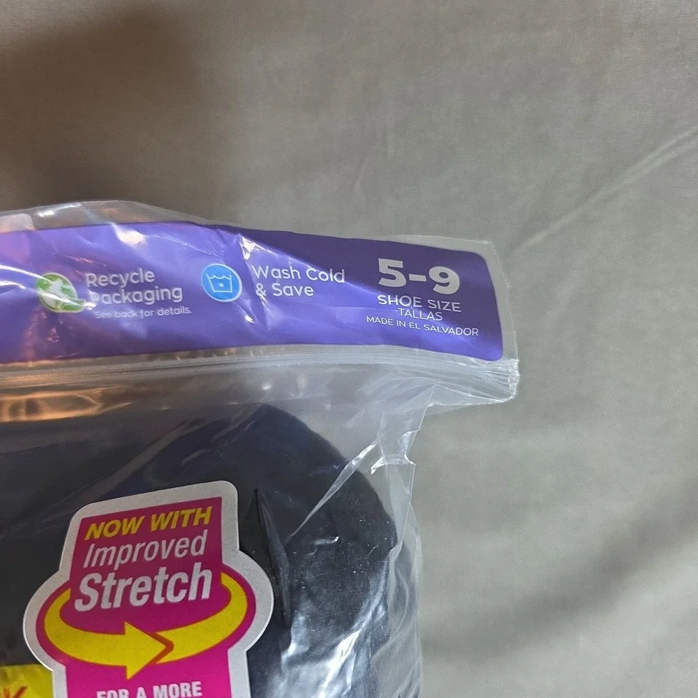 Hanes Womens Cushion No Show Socks 10‎ pairs Size 5-9 Black Wicking Comfort Cool